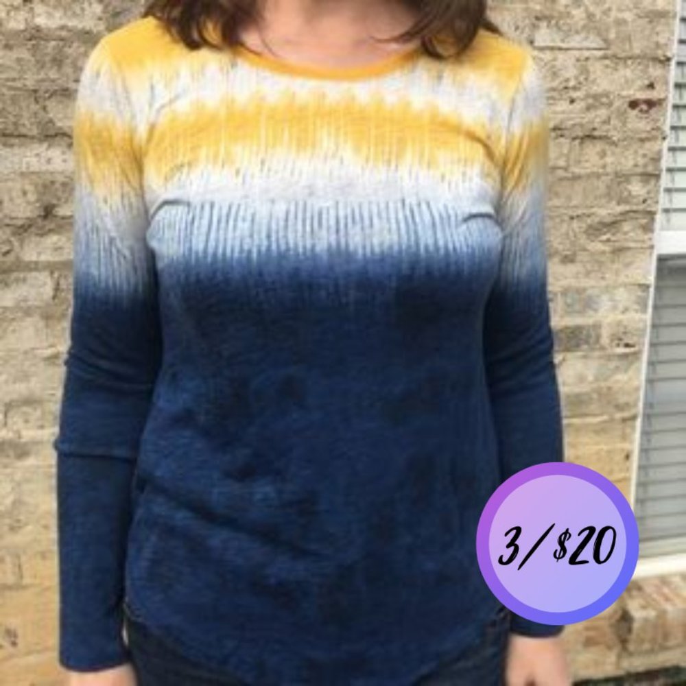 GOING SOON Ombré Long sleeve Sonoma tee